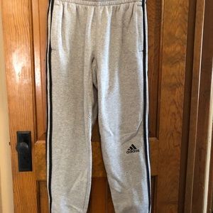 Adidas fleece joggers.
